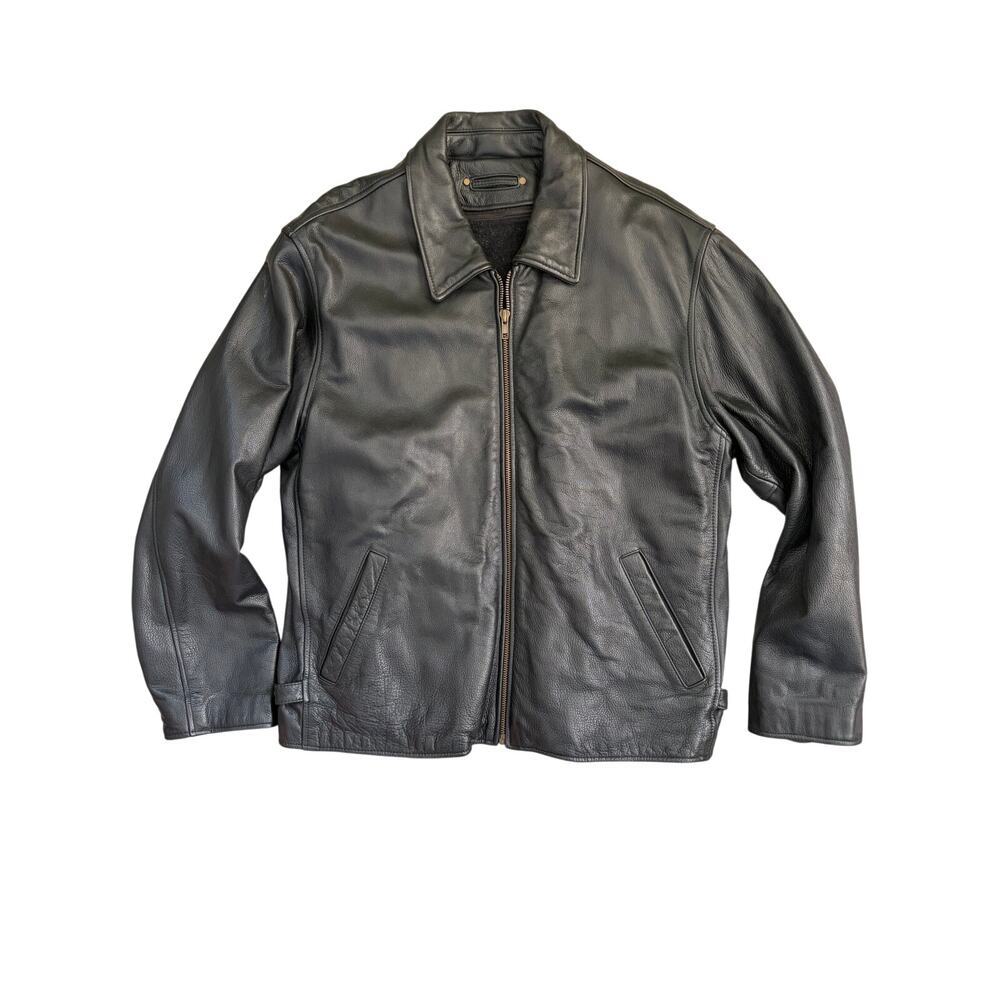 Vintage Men's Maurice Black Leather Jacket Sz M